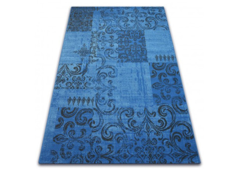 Dywan Vintage 22215/073 niebieski / szary patchwork