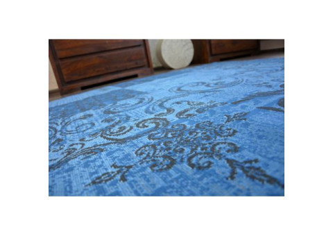 Dywan Vintage 22215/073 niebieski / szary patchwork
