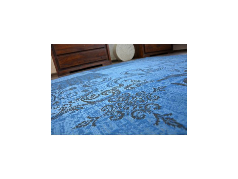 Dywan Vintage 22215/073 niebieski / szary patchwork