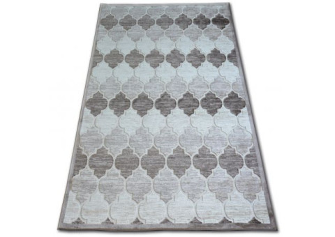 Dywan AKRYL YAZZ 3766 D.Beige/Brown Koniczyna Marokańska Trellis