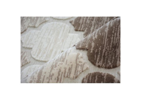 Dywan AKRYL YAZZ 3766 D.Beige/Brown Koniczyna Marokańska Trellis