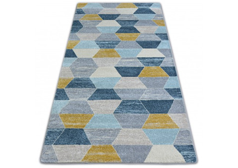 Dywan NORDIC HEKSAGON szary/niebieski G4596