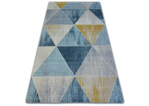 Dywan NORDIC TRIANGLE niebieski/krem G4584