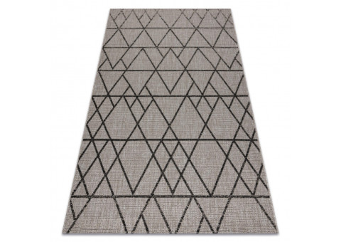 DYWAN SZNURKOWY SIZAL FLOORLUX 20508 silver / black TRÓJKĄTY