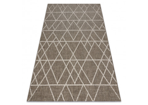 DYWAN SZNURKOWY SIZAL FLOORLUX 20508 taupe / champagne TRÓJKĄTY
