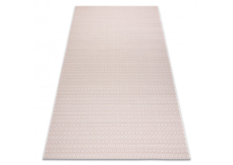 Dywan SZNURKOWY SIZAL FLAT 48603/526 Oczka krem róż