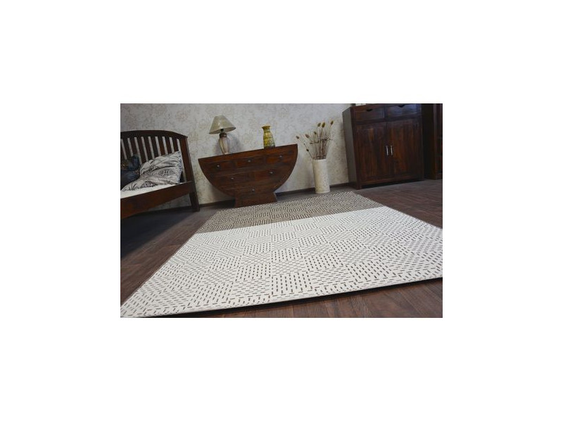 Dywan SZNURKOWY SIZAL FLAT 48722/608 Dwukolorowy krem brąz