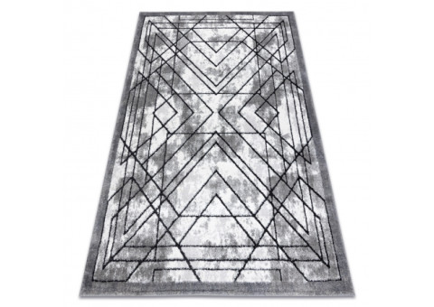 Dywan nowoczesny COZY Tico, geometryczny - Strukturalny, dwa poziomy runa szary