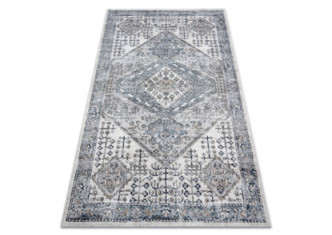 Dywan OHIO Z431A ramka, ornament - Strukturalny, dwa poziomy runa krem / szary
