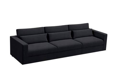Elegancka sofa w kolorze czarnym