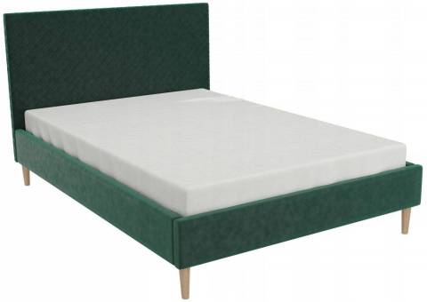 Skandynawskie zielone łóżko...