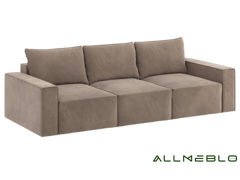 Sofa w kolorach brązu w stylu loft