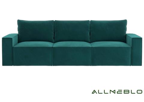 Modułowa sofa rozkładana zielona