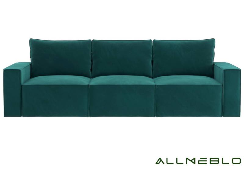 Modułowa sofa rozkładana zielona