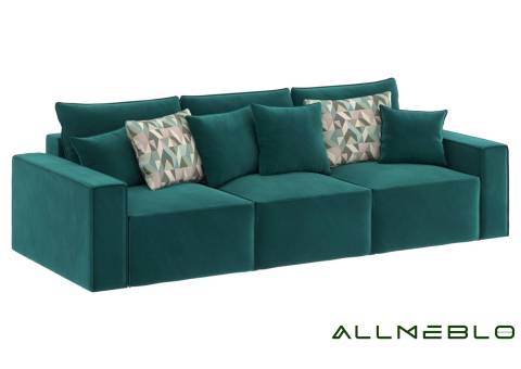 Loftowa sofa zielona