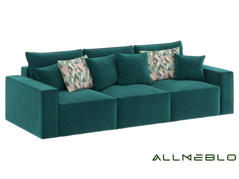 Loftowa sofa zielona