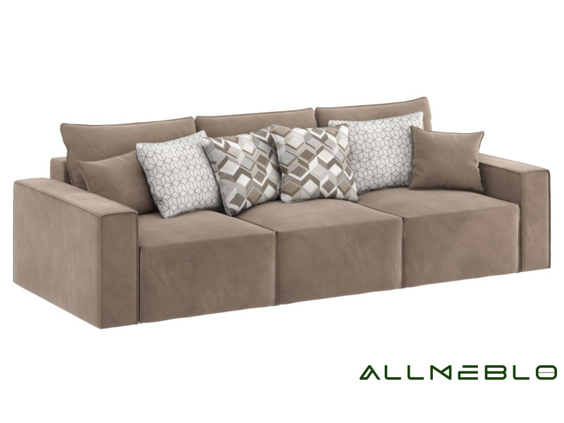 Loftowa sofa w kolorach brązu