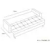 Rozłożona sofa Vido