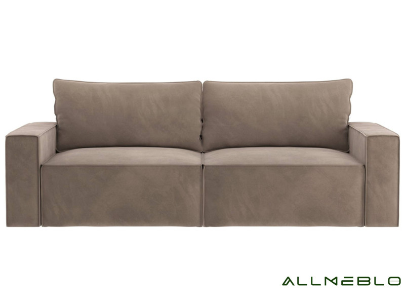 Brązowa sofa w stylu loft