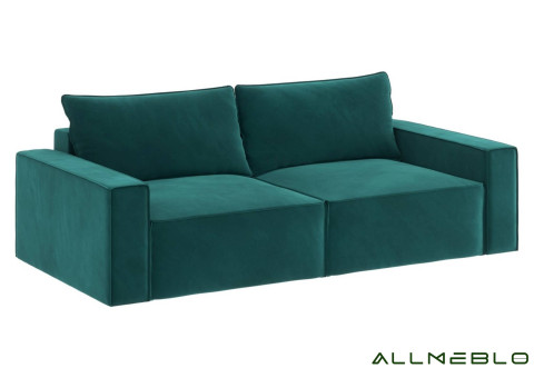 Zielona kanapa w stylu loft