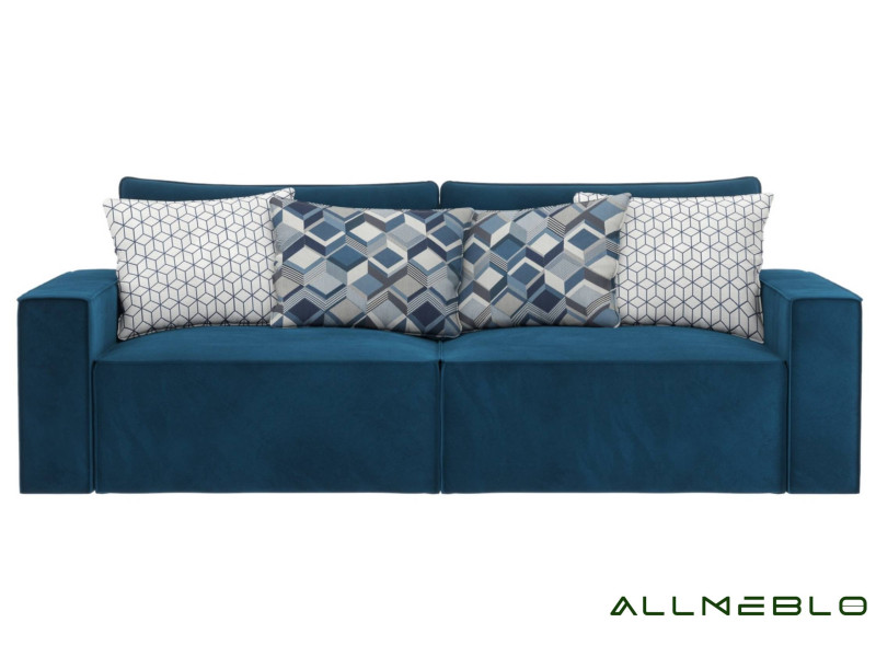 Granatowa sofa w stylu loft