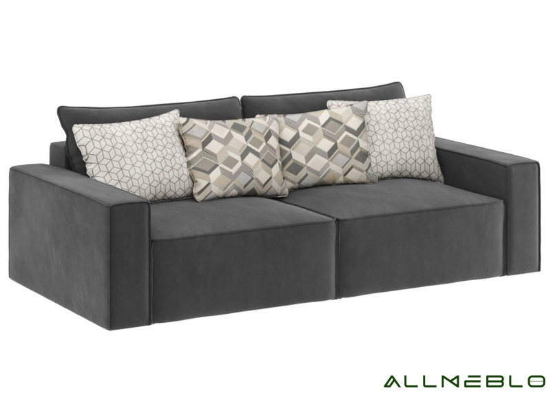 Szara sofa w stylu loft