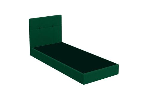Zielone pojedyncze łóżko kontynentalne
