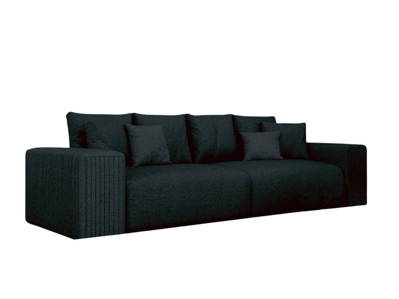 Duża loftowa sofa w kolorze czarnym