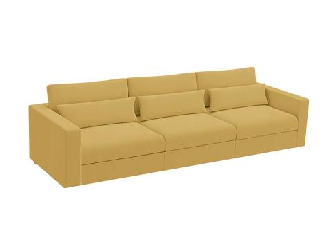 Elegancka sofa w kolorze żółtym