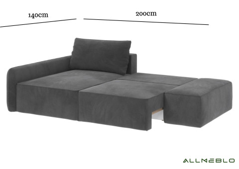 Rozłożony narożnik w stylu loft