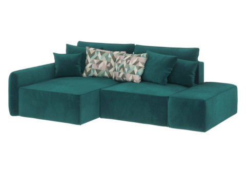Zielony narożnik w stylu loft