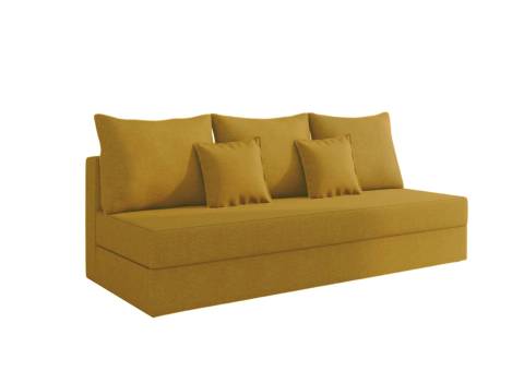 Mała kanapa bez boków żółta