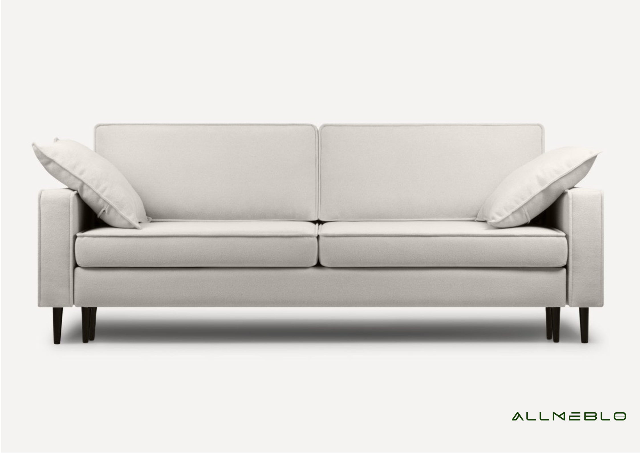 Elegancka skandynawska sofa w kolorze beżowym