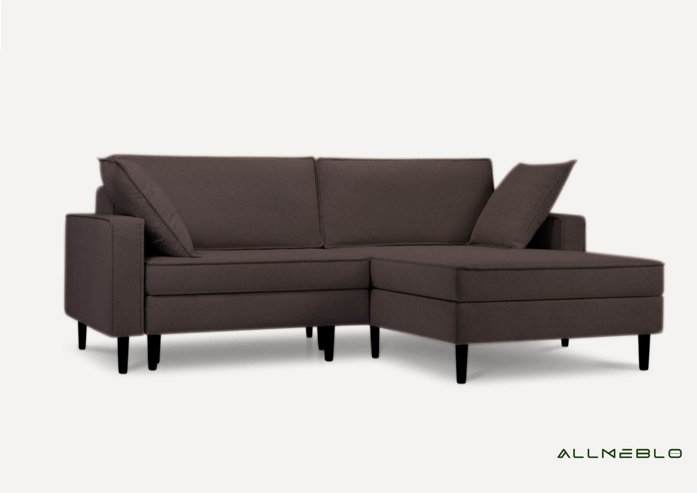 Brązowy narożnik rozkładany Oslo prawy Brązowy narożnik rozkładany Oslo prawy