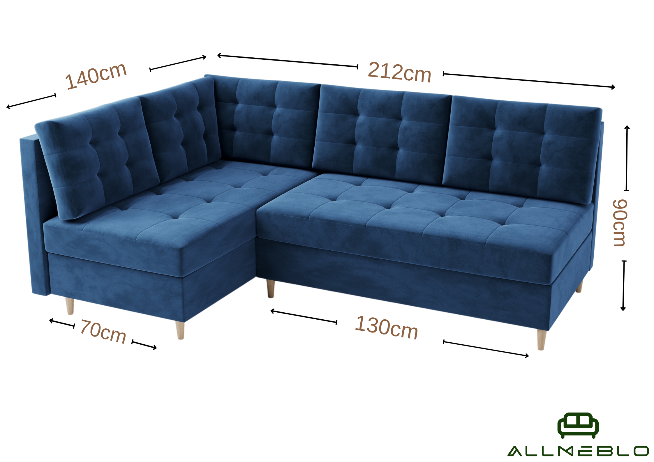 Wymiary narożnika Prego