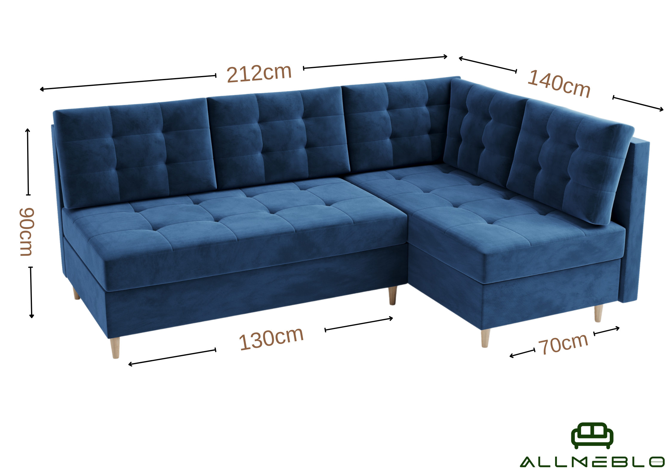 Wymiary narożnika Prego