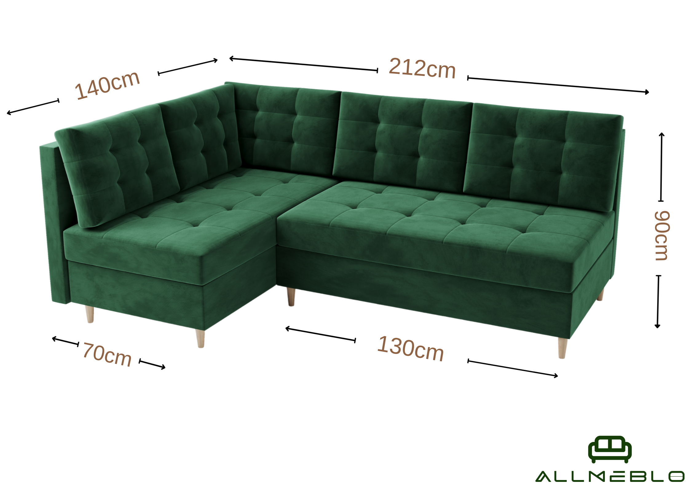 Wymiary narożnika Prego