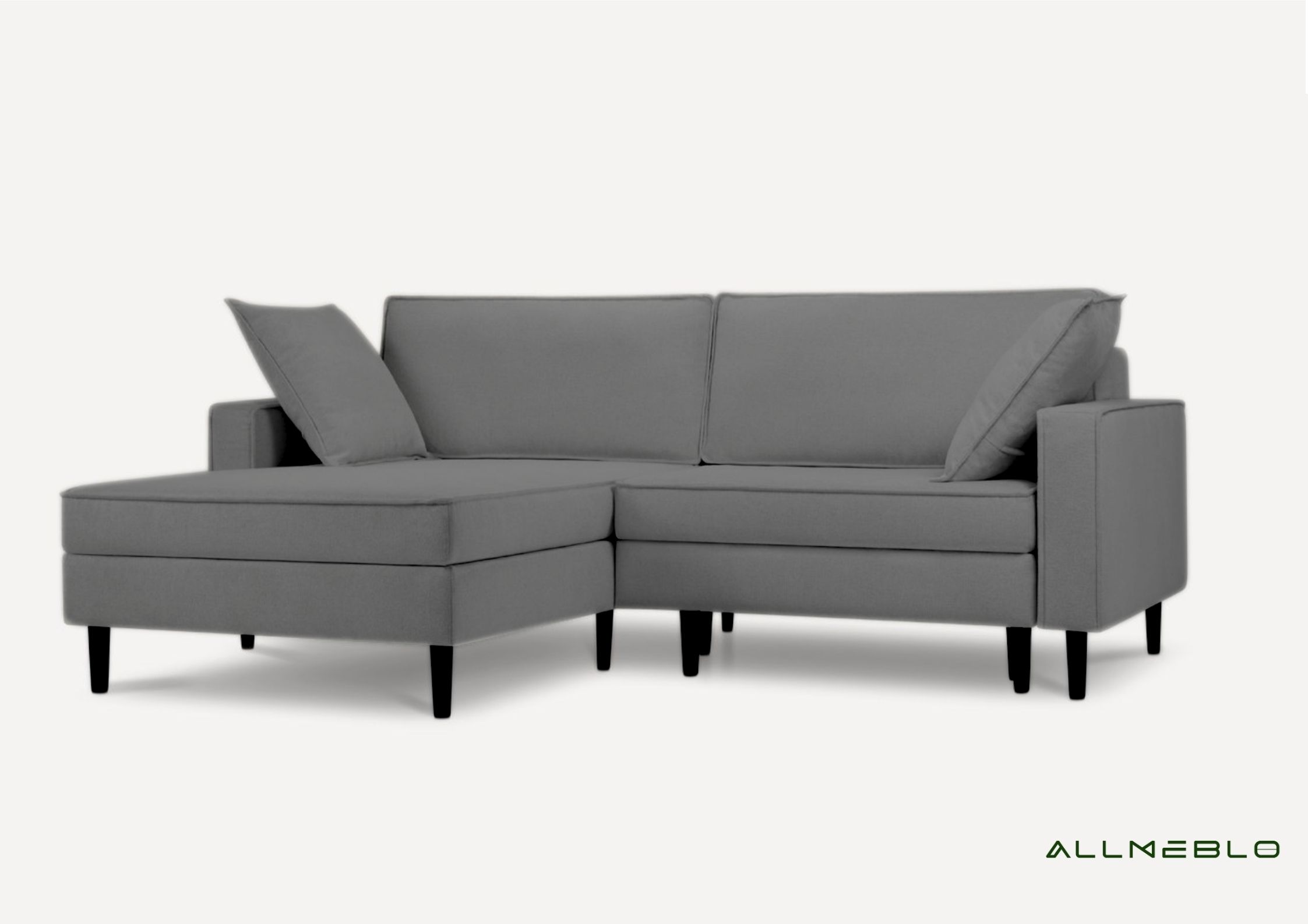 Grafitowy narożnik rozkładany Oslo lewy Grafitowy narożnik rozkładany Oslo lewy