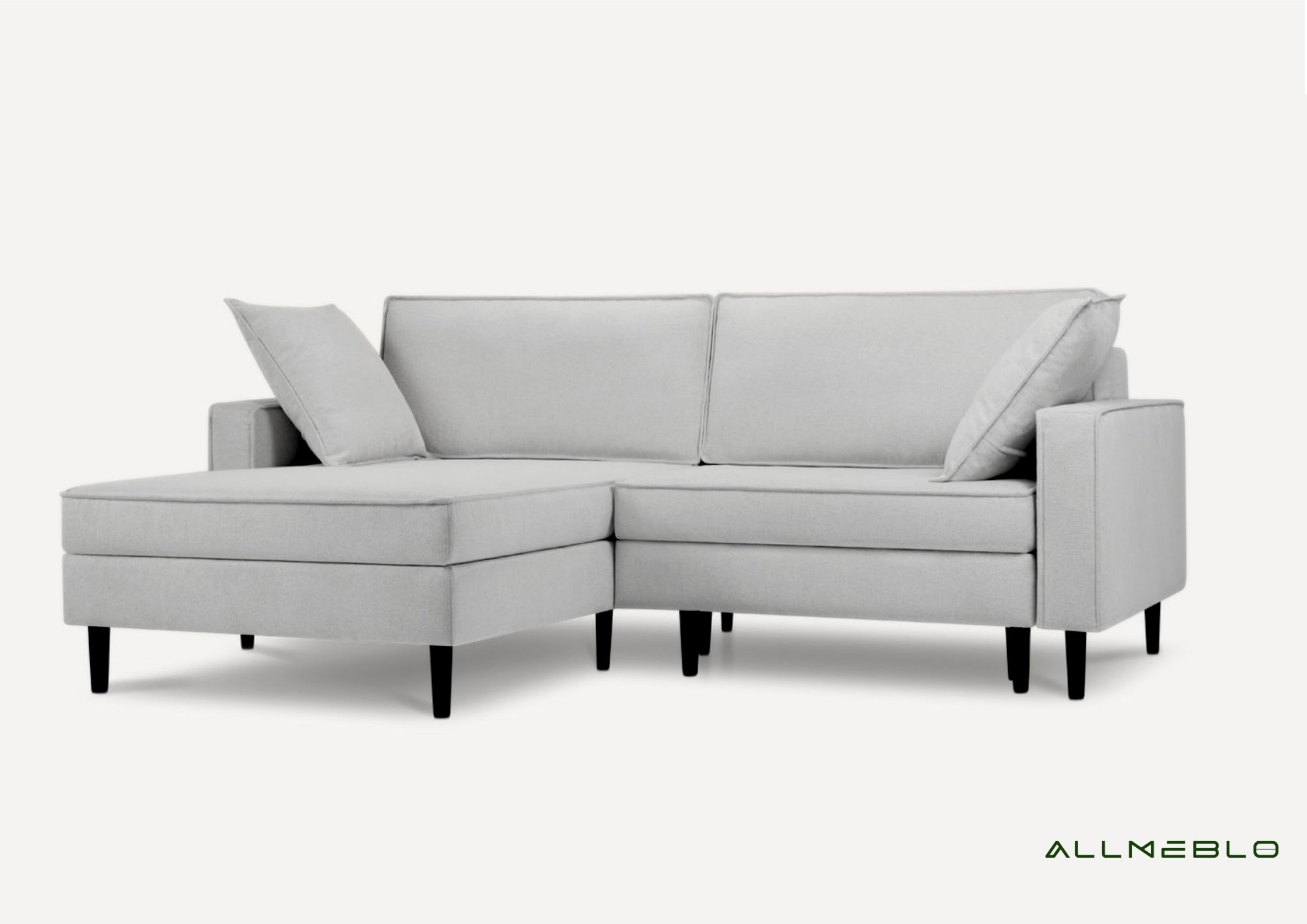 Szary narożnik z funkcją spania oslo lewy Szary narożnik z funkcją spania oslo lewy