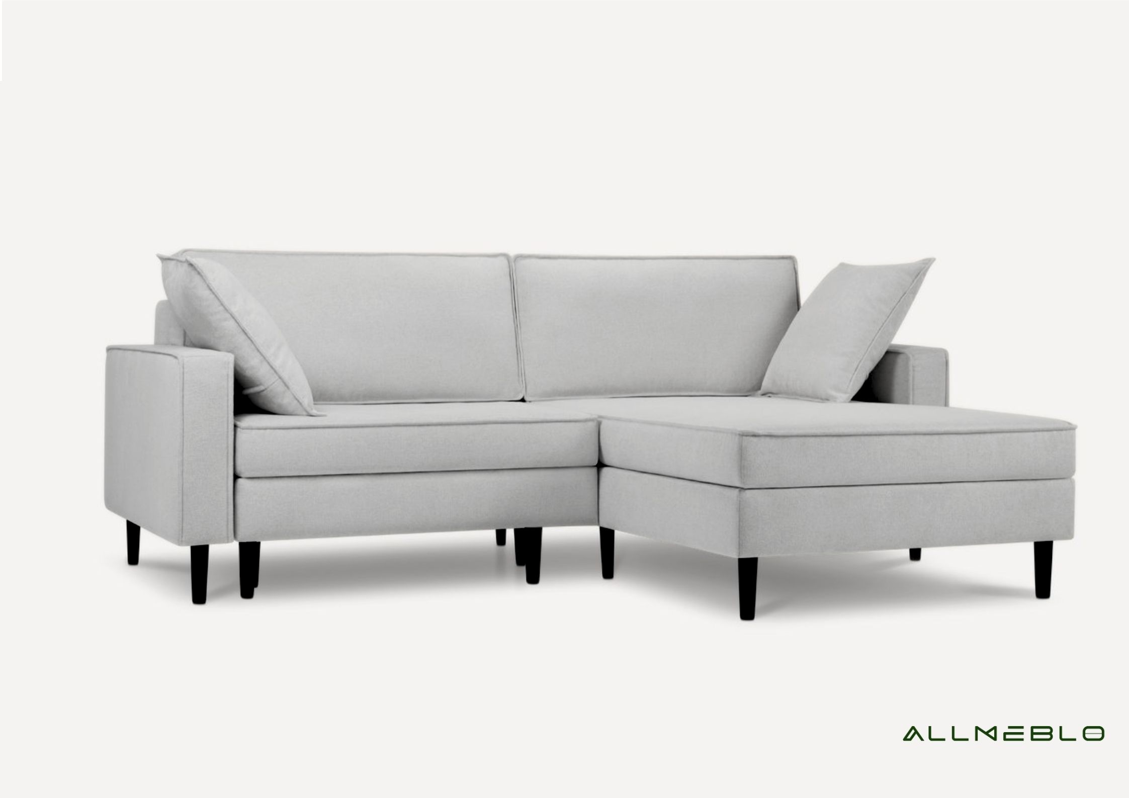 Szary narożnik z funkcją spania oslo prawy Szary narożnik z funkcją spania oslo prawy