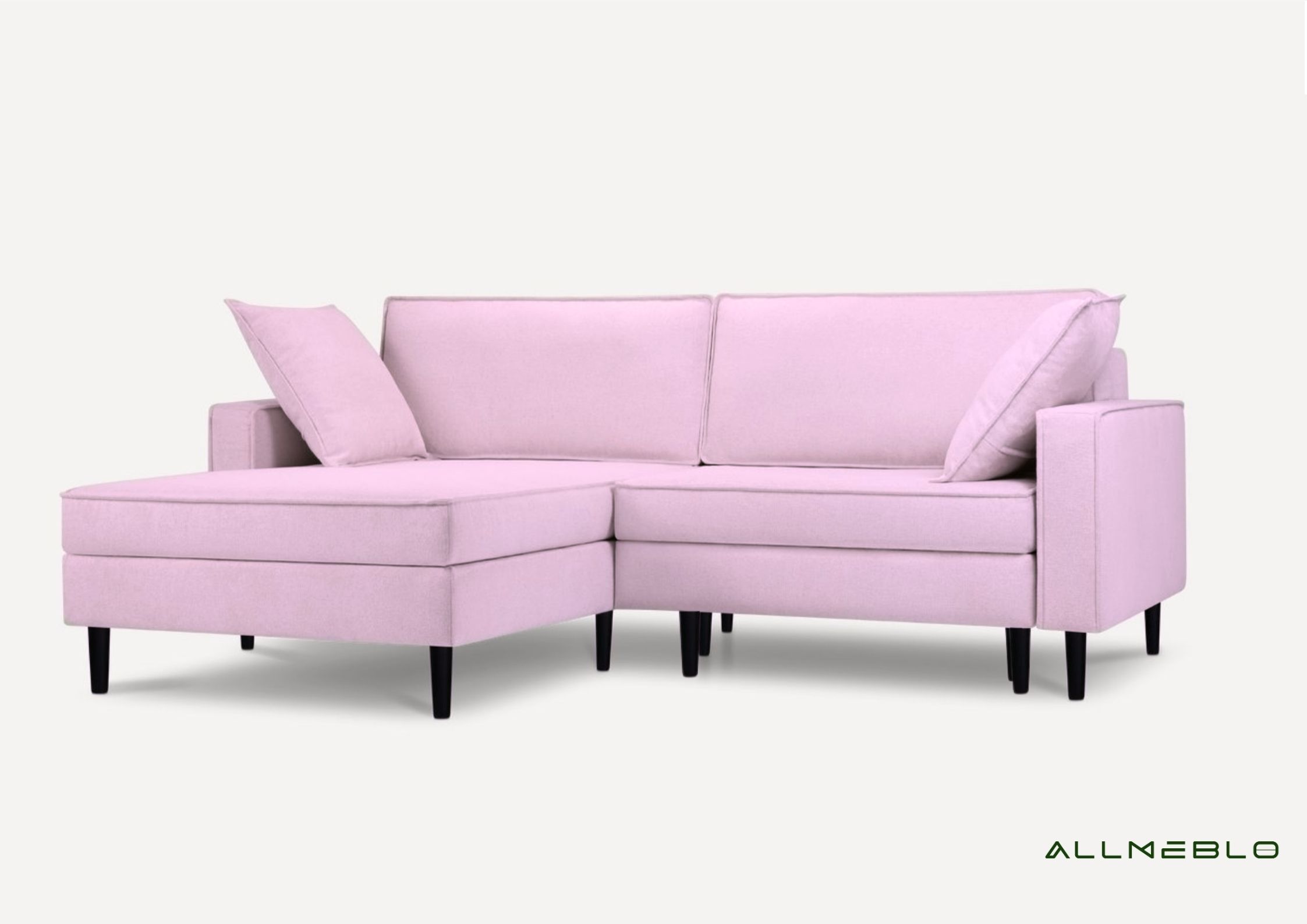 Różowy narożnik rozkładany Oslo lewy Różowy narożnik rozkładany Oslo lewy