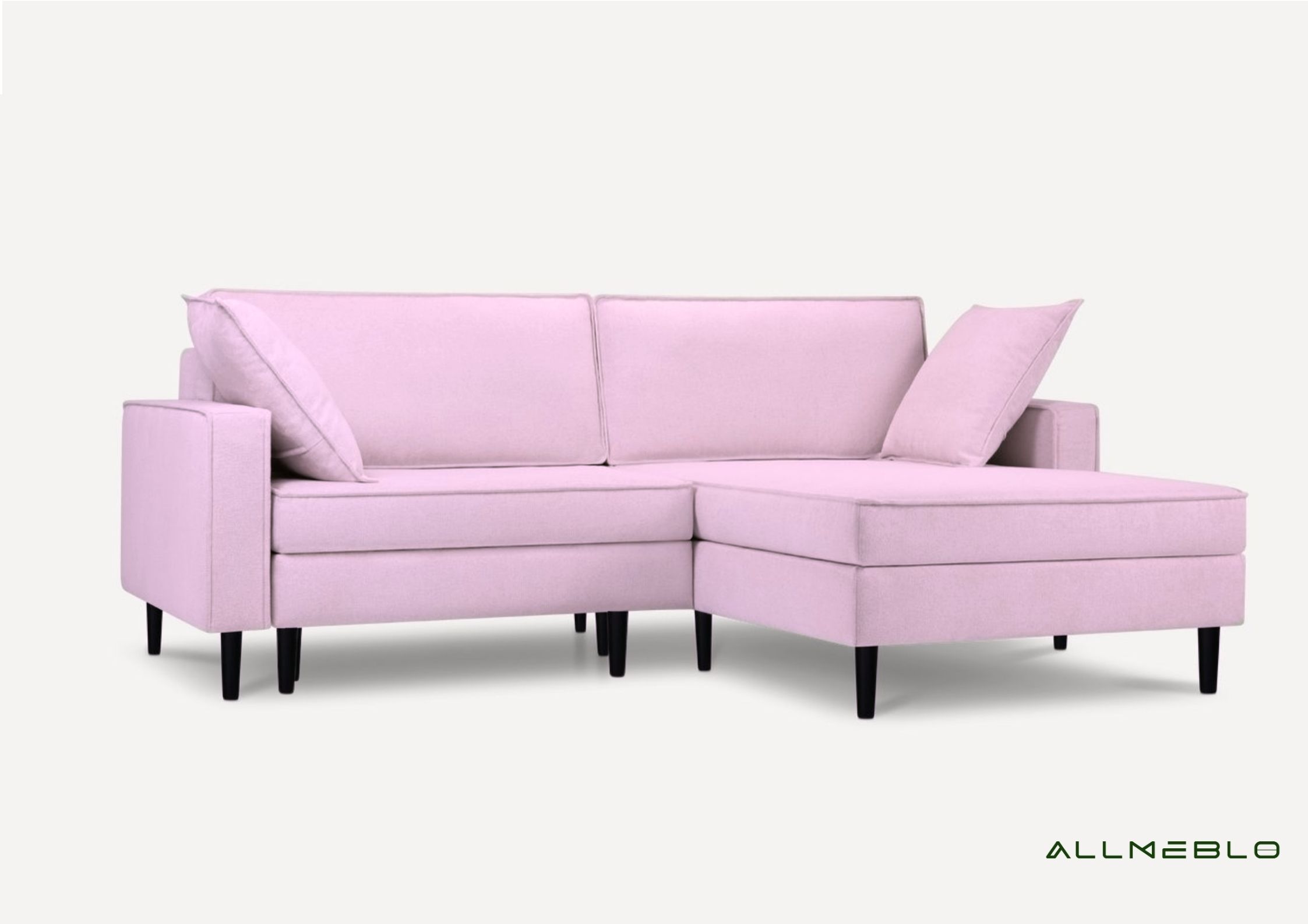 Różowy narożnik rozkładany Oslo prawy Różowy narożnik rozkładany Oslo prawy