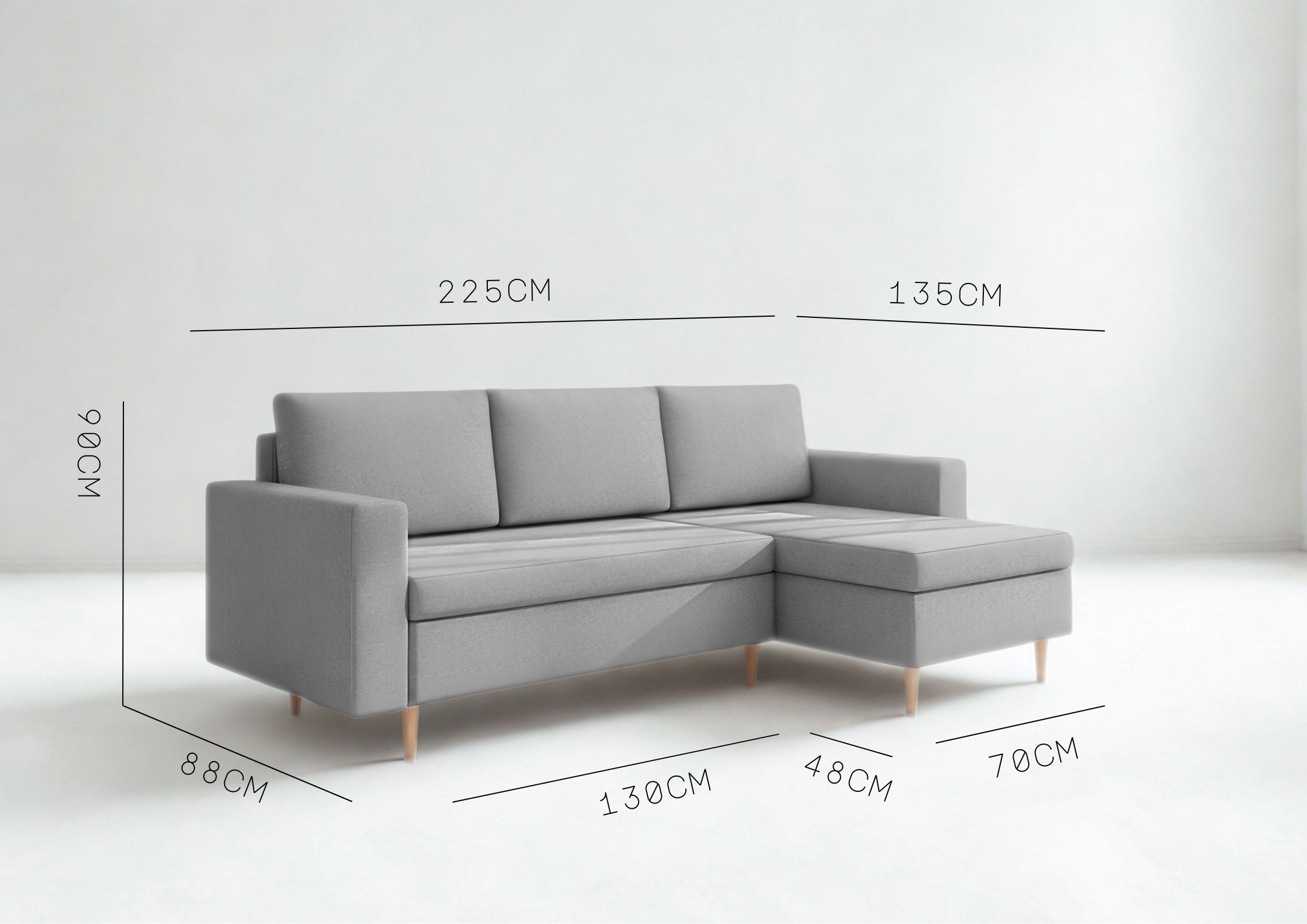 skandynawski-naroznik-rozkladany-bever-na-drewnianych-nogach-prawy-wymiary