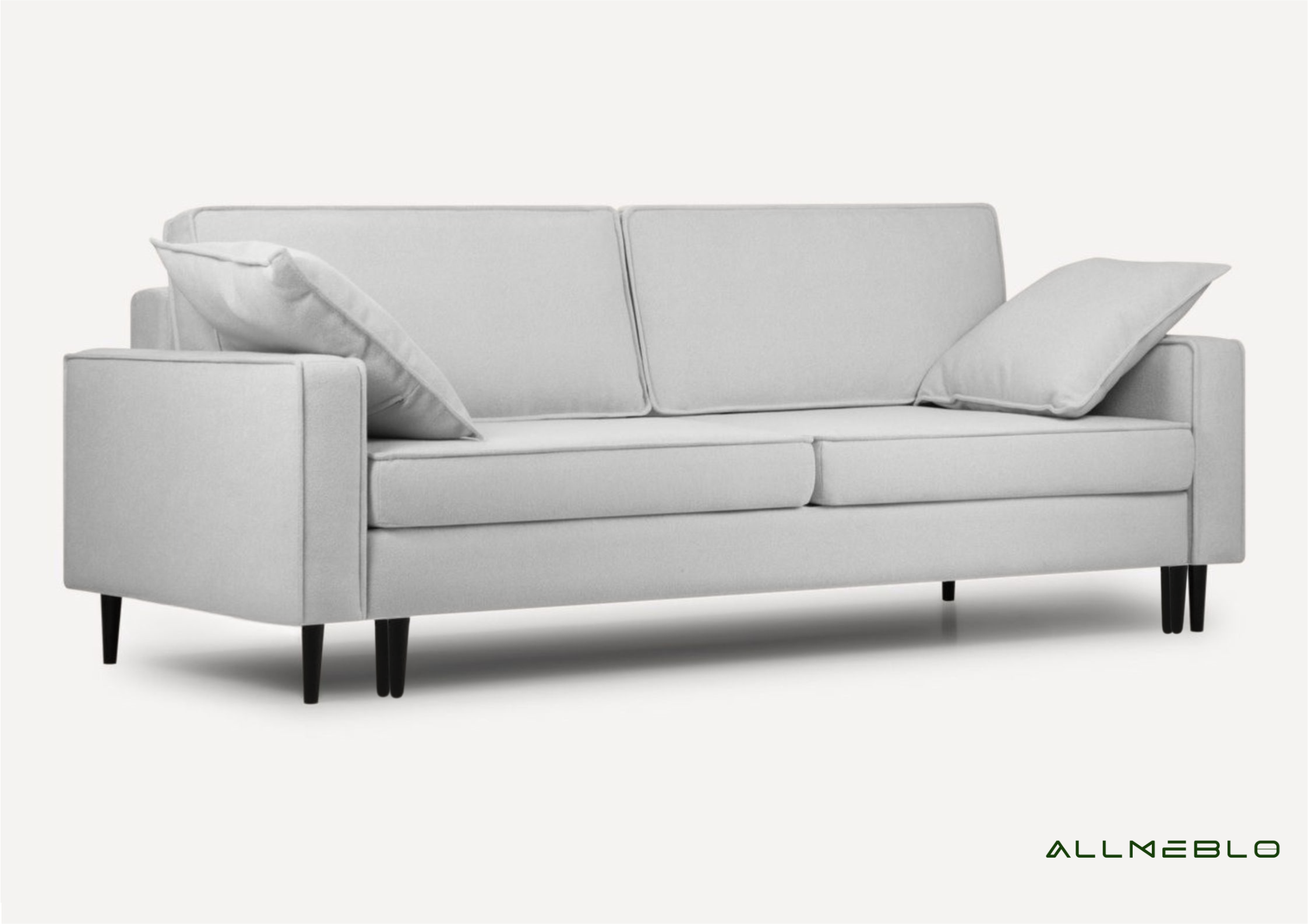 Szara sofa rozkładana do małego salonu Oslo Szara sofa rozkładana do małego salonu Oslo