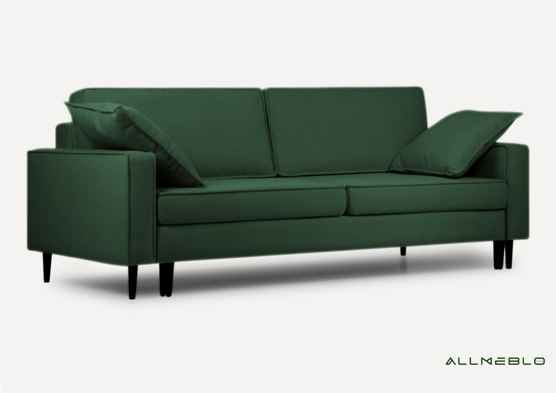 Zielona sofa rozkładana do małego salonu Oslo Zielona sofa rozkładana do małego salonu Oslo